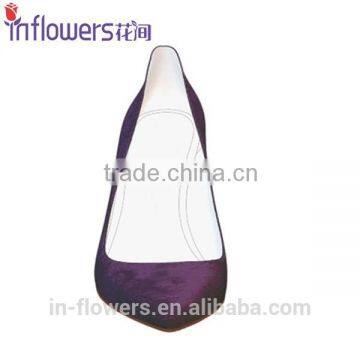 Purple Satin Materal Eneglat Women High Heel Shoes photo-2