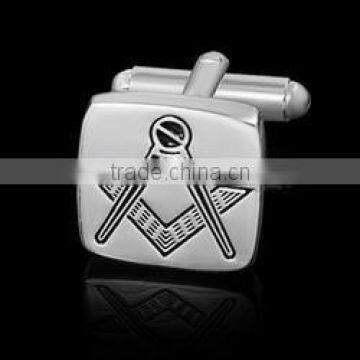 Square Brass Cuff Links For Women Cufflink With Silver Plated