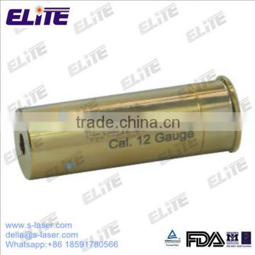 FDA Approved High Quality Gold Plated Brass 12 Gauge Caliber Cartridge Red Laser Bore Sight