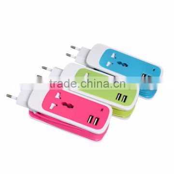 110v electrical plug socket EU multiple plug socket WITH DUAL USB chinese manufacturers