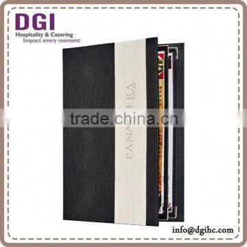 Leather Hardcover / Cookware Restaurant PU Leather Executive Folder / Restaurant Table Menu photo-3