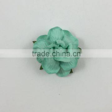 Aqua Blue, Large Handmade Mulberry Paper Flower, Wedding Party, Scrap-booking Crafts photo-2