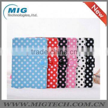 Hot polka dot design case for ipad mini , for ipad mini case with stand
