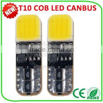 Low Defective Rate 1 year warranty made in China t10 cob canbus Error free warm white 9v 24v 12v