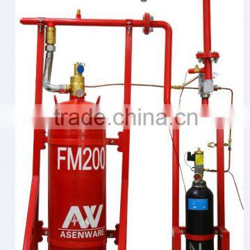 Asenware fm200 fire fighting equipments with N2 driving pipe network type