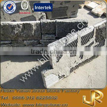 Natural grey granite prefab stone wall