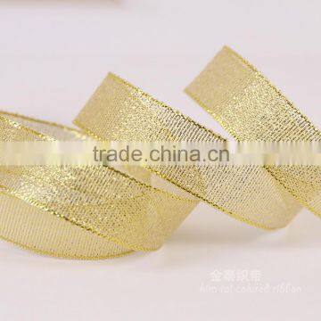 Wholesale Polyester Gold/Silver /pink Metallic Foil Ribbon photo-3