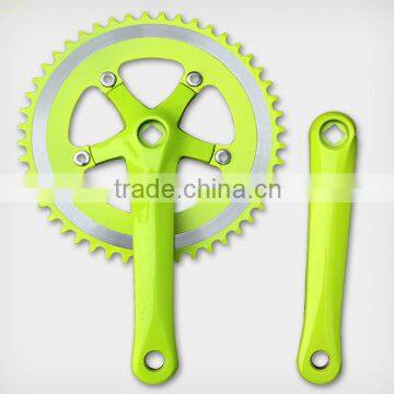 Steel and Alloy 42/52T bicycle chainwheel and cranks