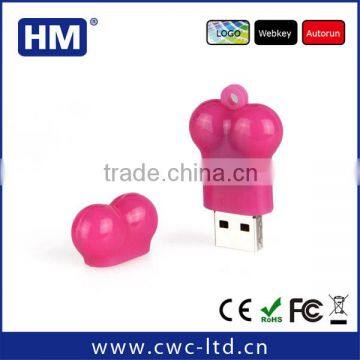 CUTE colorful pvc usb flash drive (memory stick flashdrive) for promotional bulk personalized gifts