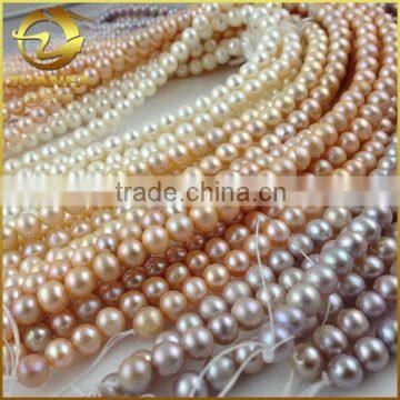 aaa quality zhuji pearl supplier 6-7mm pearl with hole pearl gemstone