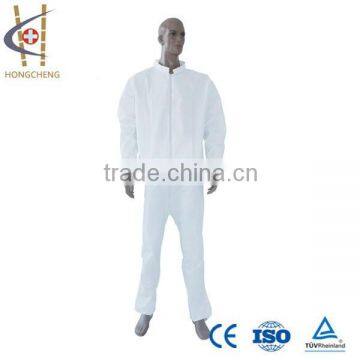 Disposable White PP With Collar Worker Coat/Lab Coat