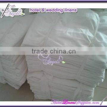 200TC white plain dyed pattern hotel bed sheets for 3-star hotels, motels