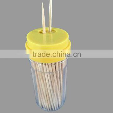 disposable double piont wooden round toothpicks