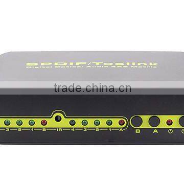 4X2 SPDIF Toslink Video Audio Matrix Switcher 4 In 2 Out