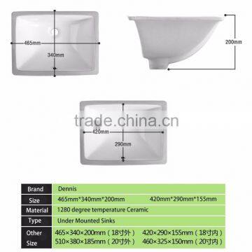 Dennis H2041 Under Mount Square Wash Hand Basin photo-2