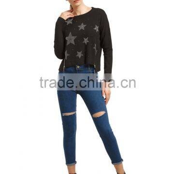 Hot Sell Zipper Star Rhinestone Fashion Style Women Sweater Supplier's Choice photo-5