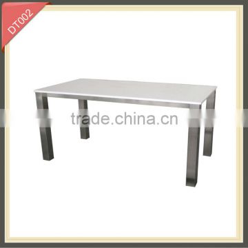 Dining table set folding glass glass top metal dining table set DT002