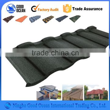 Designer colorful stone coated roof tile price / stone coated step tile roofing sheet                        
                                                Quality Choice