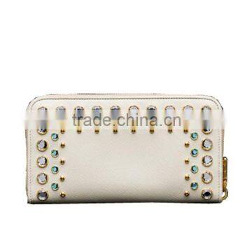 WA5010 Guangzhou factory PU crystal purse ladies plain purse