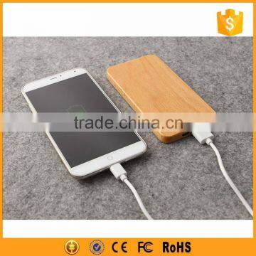 2016 Upmarket 4000mah bamboo power bank for mobile phone