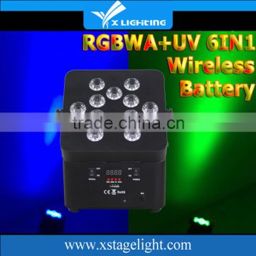 indoor 6in1 wireless battery led par lighting led stage light dj lighting