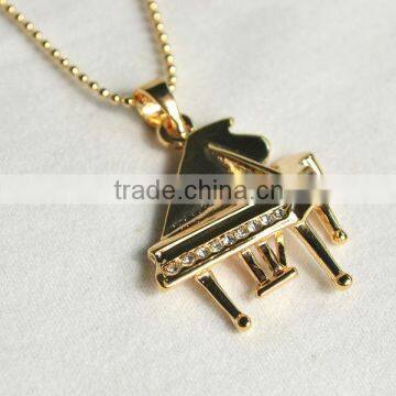 18k Gold plated and platina plated gold necklace