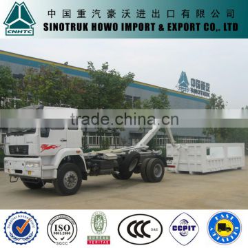 Howo hook lift/ hook arm garbage truck, roll on roll off garbage truck