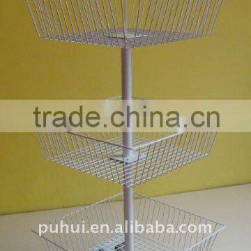 3 Tier Mobile Merchandising Wire Basket photo-5