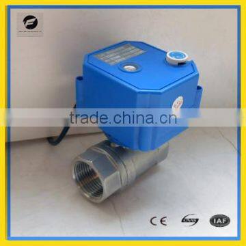 stainless steel DC24VDC 2-way electronic valve with position indicator and manual override function 5VDC