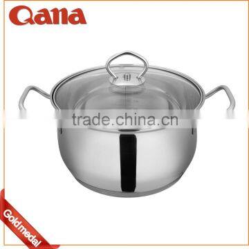 Straight Nostick Glass Lid Stainless Steel Cookware Set photo-6