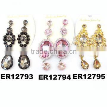 ladies glitter diamond dangler earrings
