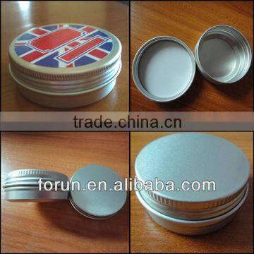 Round lip balm tin can screw tin can