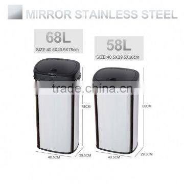 8 10 13 Gallon Infrared Touchless Dustbin Stainless Steel Waste Bin Auto Infrared Garbage Cans SD-007 photo-3