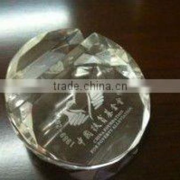 Round faces crystal business card holder with LOGO for office decoration