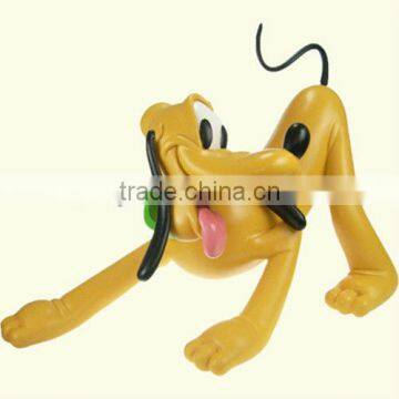 yellow fiberglass cartoon dog statue