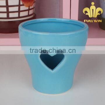 Heart Pattern Ceramic Table Planter Garden Planter Flower Pot for Webbing and Valentine's Day Decoration photo-4