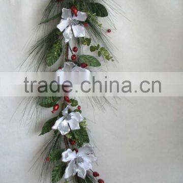 artificial flowers christmas wall hanging poppy decoration garland