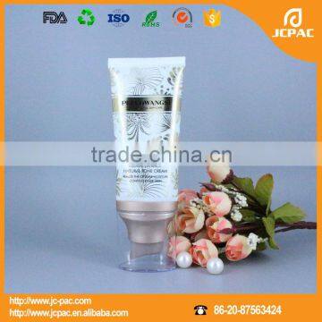 oval plastic cosmetic tube for BB cream with pump head tube