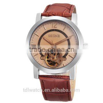 Automatic Mechanical Leather Wrist Watch