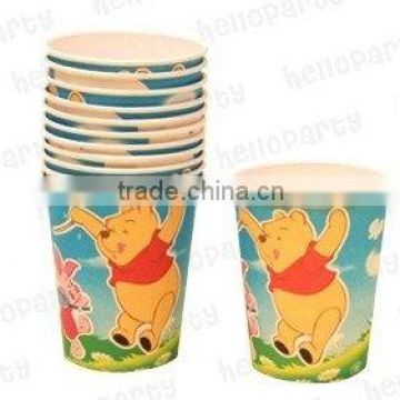 Custom logo printed single wall paper cup for coffee shop