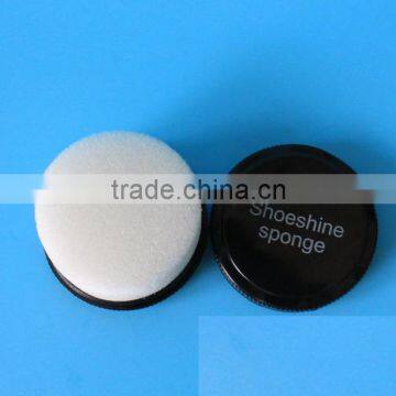 Hotel black round shoe shine sponge,customized logo printing