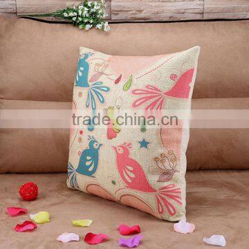 2015 Flowers and Birds Restoring Ancient Ways Pastoral Cotton and Linen Hold Pillow Home Furnishing Cushion Cover photo-3