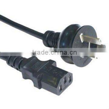 Australia SAA approval power cord with IEC C13 ends