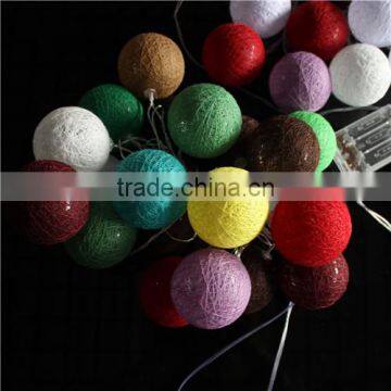 Led Christmas Holiday Party Wedding Decoration Cotton Colorful Ball Bettery Solar Fairy String Cotton Ball Light photo-3