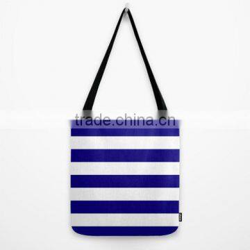 fashionable designer tote bags canvas tote bags shopping tote bag, market tote bag, blue and white tote bag