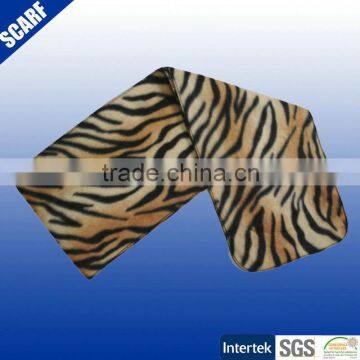 Promotional super soft polyester printed polar fleece scarf