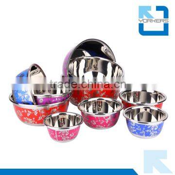 Color Engraved Stainless Steel Kitchen Utensils Bowls photo-3