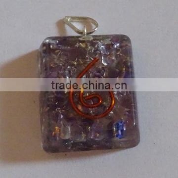 AMETHYST RECTANGLE ORGONE PENDANT