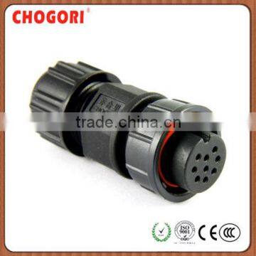 9 pin waterproof connector,IP67 watertight connector, Chogori wire connector