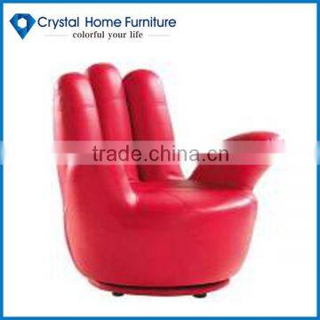 Swivelling pu leather finger chair